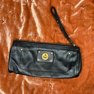 Marc by Marc Jacobs black wristlet with turnlock